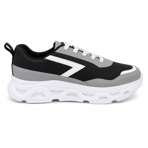 Image of Centrino Sneakers for Men | Lightweight Casual Shoes for Men Stylish | Breathable Mesh Walking Shoes | Cushioned Insole Comfortable Shoe for Man | Durable Sole Footwear|Trendy Lace-Up Shoes for College, Parties & Daily Use (9626)