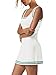 Nirovien Tennis Dresses for Women with Shorts Underneath Sleeveless Workout Dress Gym Active Athletic Dress(Cream White,M)