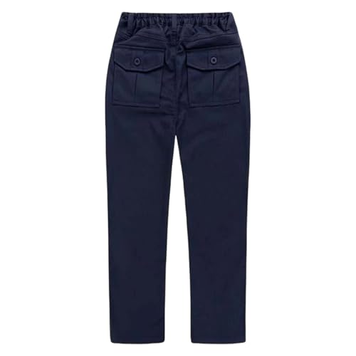 Boys Dress Pants Kids School Uniform Pants Casual Elastic Waist Straight Leg Trousers with Pockets 2025 Fall Winter2