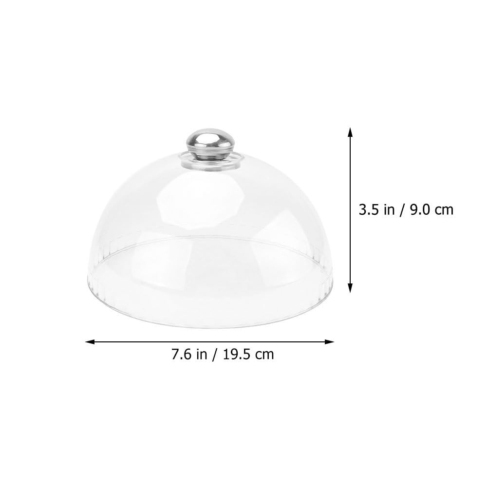 Cabilock Lebensmittelabdeckung Aus Edelstahl Transparente Kuchenhaube Rund 19.50 X 19.50 X 9.00 Cm Für Kuchen Desserts Snacks Zum Sauber Abdecken Bei Haushalt Party Und Veranstaltungen