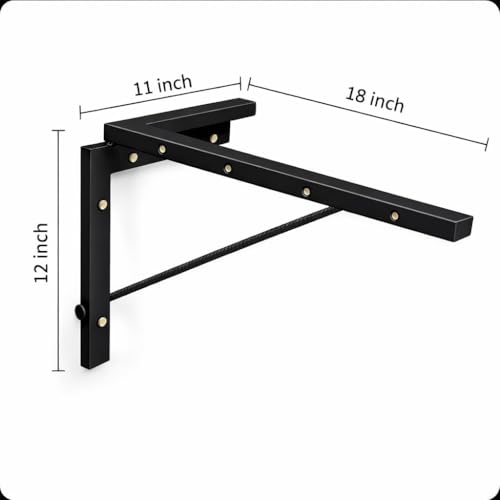 Image of Clothes Drying Stand Wall Mounted /Cloth Dryer Stand /Clothes Hanger for Drying Clothes Foldable for Home Or Balcony with 50 Feet Rope and Fasteners Set (Metal-Black Powder Coating L Shape)
