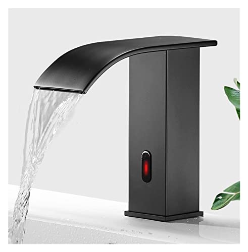 Grifo negro monomando con agua fría y caliente para lavabo sobreencimera 6