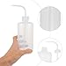 SEWACC Plastic Wash Bottle 500Ml Refillable Graduated Scale Bottle for Lab and Industrial Use with White Cap
