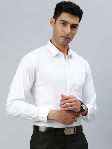 Image of RAMRAJ COTTON Men Full Sleeve Shirt | Prestigious Fit | Elegant Daily Formal Wear