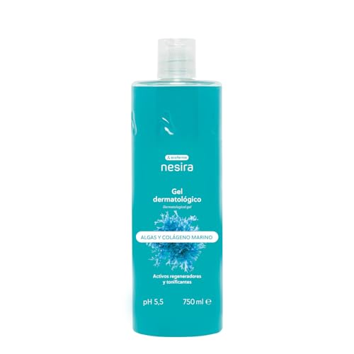 Gel Dermatológico Algas Y Colágeno Marino 750 Ml Gel De Ducha Suave Para Higiene Corporal Diaria Con Cuidado De La Piel Y Formato Familiar