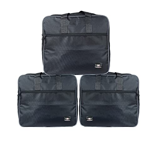 GREAT BIKERS GEAR Pannier Liner Bags (Set of 3) Bags To Fit BMW R1200GS Adventure GSA Aluminium Panniers, Motorcycle Touring Bag | Pannier Bag | Inner Bags (Black)