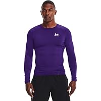 Under Armour Men's Armour HeatGear Compression Long-Sleeve T-Shirt , Purple (500)/White, Medium