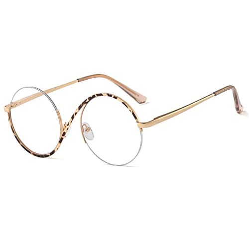 Image of willochra unique Round Blue Light Blocking Glasses for women Elphaba Glasses Metal Frame Computer Anti Eyestrain Eyeglasses