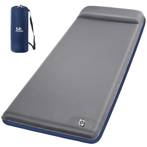 Pretyw Memory Foam Sleeping Pad 3" Self-Inflating with Pillow for Camping