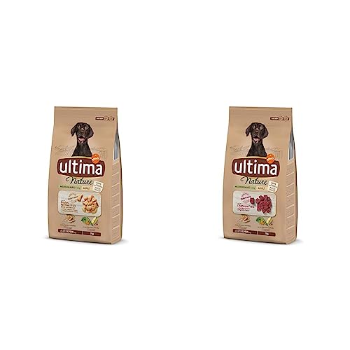 Ultima Nature Pienso para Perros Medium-Maxi con Pollo - 7 kg & Pienso para Perros Medium-Maxi con Cordero - 7 kg