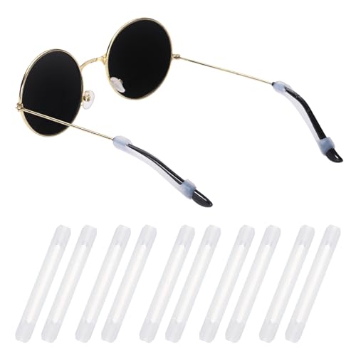 QUARKZMAN 5 Paire Manchons De Branches De Lunettes En Silicone Antidérapants Élastiques Confortables Pour Lunettes De Soleil Lunettes De Vue Quotidiennes,...