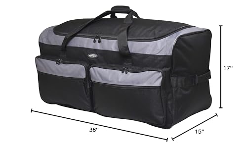 Travelers Club 36" Asgard 3-Wheel Rolling Duffel Bag - Image 9