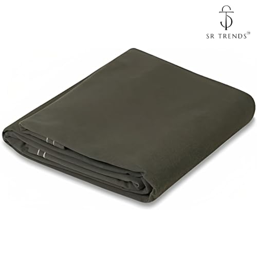 Image of Heavy Duty Tarpaulin 1200GSM Canvas - Commercial Canvas TIRPAL Waterproof- 100% Waterproof Resistance Military Grade- UV Resistant TARP, RUSTPROOF Reinforced Eyelets (Grey, 6 x 6 FT)