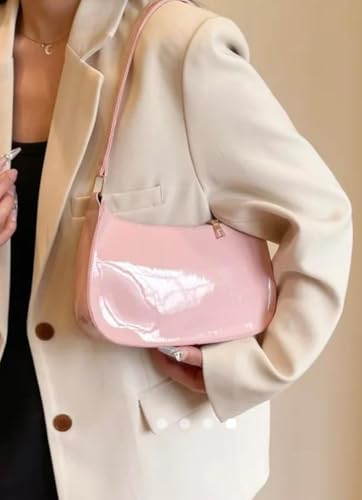 Image of Women's Patent Leather Shoulder Bag Glossy Sling Handbag for Casual & Party