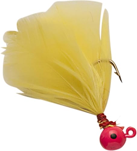 Double OO 62504 Flu-Flu Jig, 1/32 oz, Sz 8 Hook, Pink/Yellow 2/cd