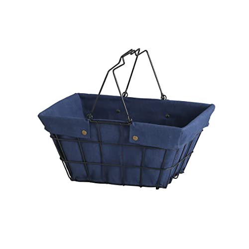 アビテ ワイヤーファブリック バスケット ネイビー M