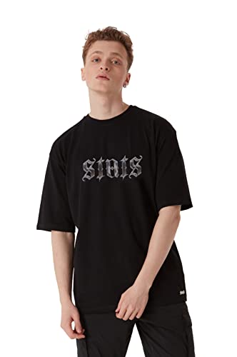 Originals Chrome Fitted Oversized Heavy Men Tee, 100% Cotton, Short Sleeve...