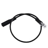 Práctico Auricular Buddy Auricular de teléfono Inteligente de 3,5 mm para Cable Adaptador de teléfono RJ9 Cable útil Alto Rendimiento - Negro