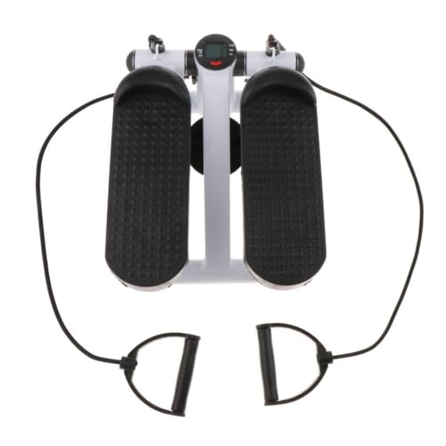 wisoolkic Mini escaladora compacta con Bandas de Resistencia para Entrenamiento Cardiovascular y fortalecimiento Muscular. Acción giratoria: Ayuda a ejercitar