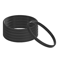 PATIKIL Silikon Armbänder 6 Pack Farbig Gummi Armbänder Leer Dehnbare Sportbänder für Erwachsene Teenager Sport Teamspiele Schwarz