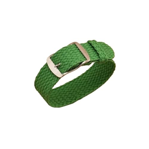 HBGRVCKS Nylon Canvas Watch Band 14mm 16mm 18mm 20mm 22mm Men's Women's Universal Watch Strap Braided Bracelet Watch Replacement Strap For Traditional Or Smart Watch(Green,14mm)