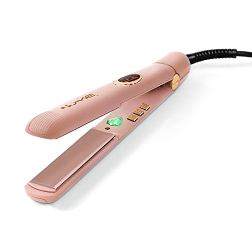 Nume Megastar Hair Straightener Tourmaline Flat Iron–1 Inch Floating Plates With Negative Ion Booster, Infrared Light Strip, Ideal For All Hair Types – Ultra-Smooth And Shiny Results #TOP17