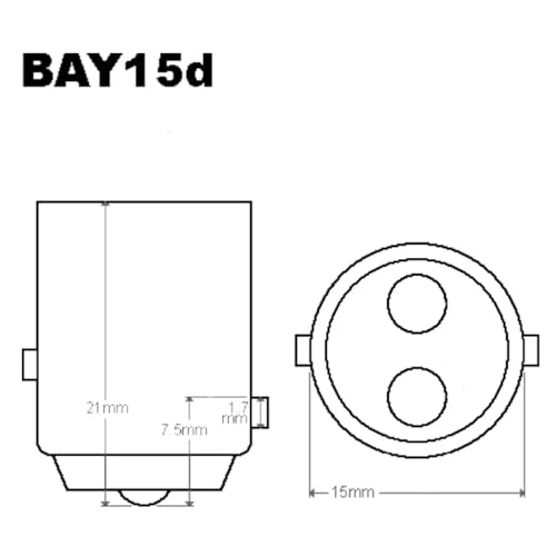 Light Galaxy ... Ihr Lichtlieferant 10x P21 5W BAY15d Glühlampen 12V 21 5W Auto Rücklicht Bremslicht Kfz Kugellampen für PKW Motorrad Anhänger