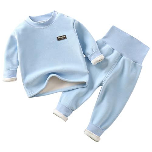 Sous-vêtement thermique enfant en polaire, haut et pantalon hiver pour bébé de 6 mois à 4 ans