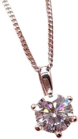 Pendentif Moissanite 1CT pour mariage le cadeau idéal en argent 925 pour femme