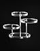 QWORK Round Acrylic Products Display Riser Stands, 3 Tier Jewelry Display Stands for Rings Earrings,Mini Figurines, Clear, 2 Pack