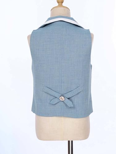 JEYPINMI Kids Boys One Button Single Breasted Formal Suit Vest Top Dressy Waistcoat for Birthday Party Wedding3