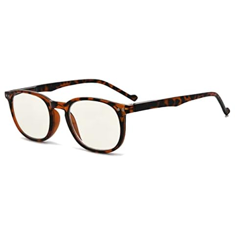 Eyekepper Blue Light Filter Reading Glasses for Women Men Reading Computer Screen Blocking UV Rays Anti Glare Vintage Small Frame Digital Readers,Tortoise +0.50 Cover