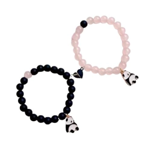 Womens Needs Collection Stone Beads Couple-Combo Matching Relationship Couple Bracelets White And Black With Panda 2 Pcs (B0CZF5FSS9) Amazon Price History, Amazon Price Tracker