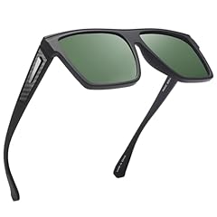 #1 Matte Black Frame / Polarized Green Lens