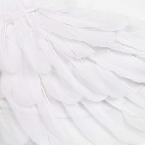 Image of WANNA PARTY Angel Wings - White Feather Angel Wings - Halloween Angel Outfit Cosplay Costume Accessories for Kids (White)