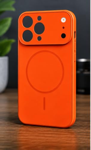Image of Converter Case for iPhone 13 Pro | Premium Protective Comptable withMag-Safe Cover | iPhone 17 Pro Series Style Design | in Built Camera Guard | Wireless Charging Compatible - Orange