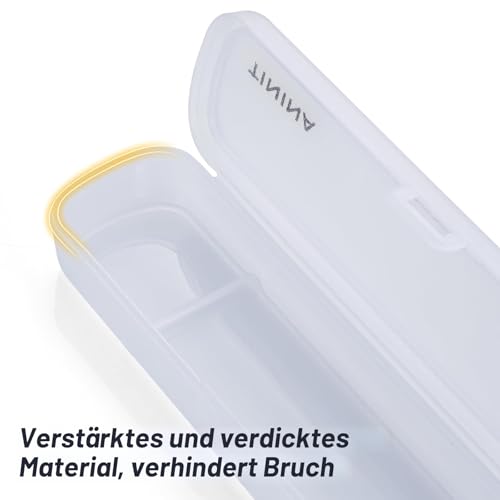 Camping Besteck, 4 Stück Edelstahl Reisebesteck mit Etui, Verstärktes Gehäuse mit Schnallen-Design, Campingbesteck für Outdoor, Reise, Arbeit, Schule, Spülmaschinenfest, Silber
