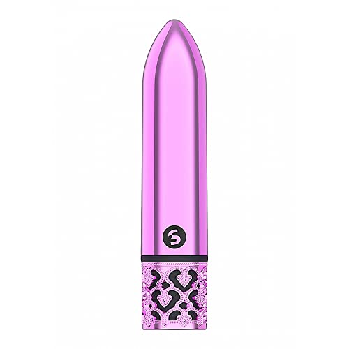 SHOTS ROY005PNK Glamour - Vibrateur de Luxe pour Tes Aventures - Rechargeable - Plaisir illimité - Matériaux ABS - 10,6 x 3,4 cm - Rose