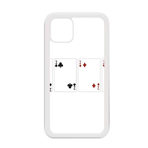 Coque iPhone 12 Pro Max motif carreau trèfle blanc design géométrique as de pique