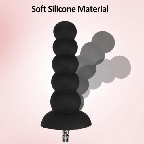 8 2 Inch Silicone Black Anal Beads with Quick Air Connector - Image 5