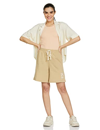 Image of YOI Women's Boyfriend Shorts (2022YOISS14 Beige X-Large)