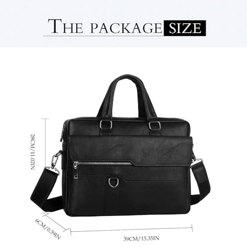 Image of CAVALO - Be Unique Leather Men's Laptop Bag Retro Messsenger Bag Men's Handbag Crossbody Bag Personality Briefcase (upto 14 inch) | Premium PU Leather