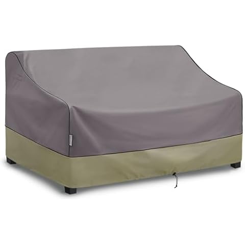 KylinLucky Patio Furniture Sofa Covers 88 x 40 x 33 inches, 3-Seater Outdoor Waterproof Couch Loveseat Bench Cover Grey Cover