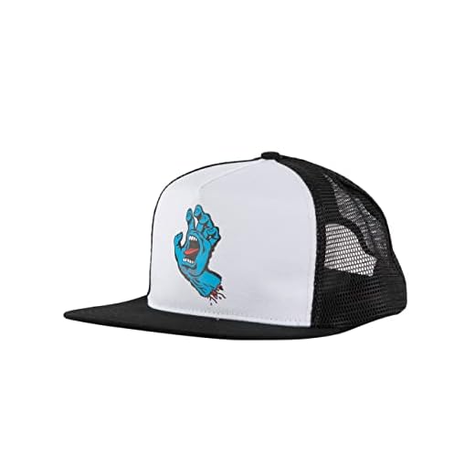SANTA CRUZ Screaming Hand Front Mesh Trucker High Profile Hat White/Black OS Unisex