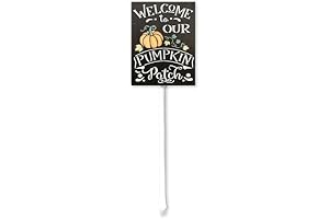 Rustic Elegance: 21.6" Aluminum Yard Stake 'Welcome to Our Pumpkin Patch' -...