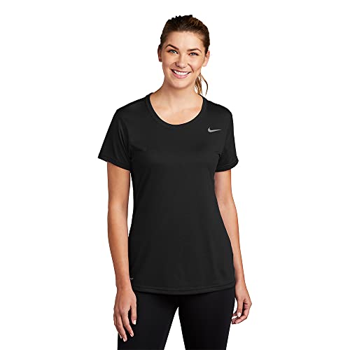 Nike Womens Short Sleeve Legend T SPF 20 (Large) Black