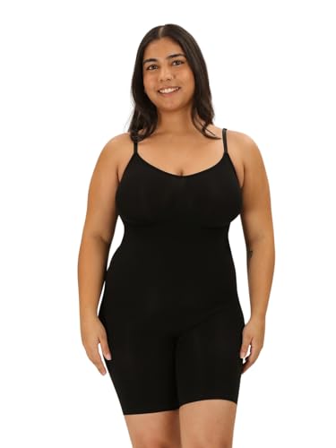 Image of UNDERNEAT Womens Seamless Mid-Thigh Bodysuit | Full Bodyshaper with Adjustable Straps | Made with Premium Airflow+ Fabric | Tummy and Thigh Control Shapewear | All Day Comfort Wear