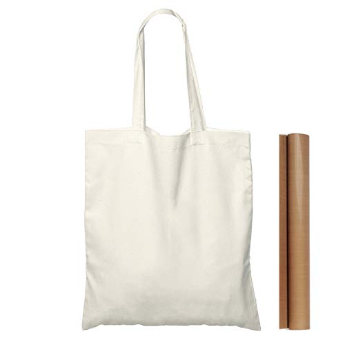 NPBAG 50 Pack Natural Cotton Tote Bags
