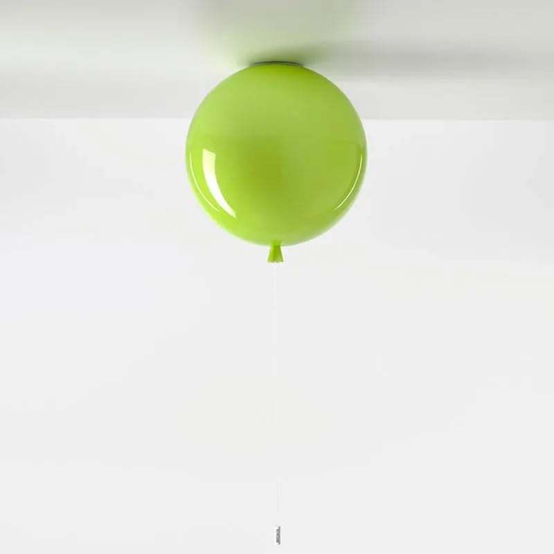 Plafonnier LED ballon vert D20cm luminaire design pour chambre