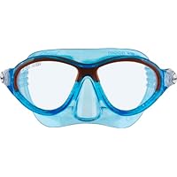 Cressi Kids Moon Snorkeling Mask, Blue/Orange, 5-10 Years